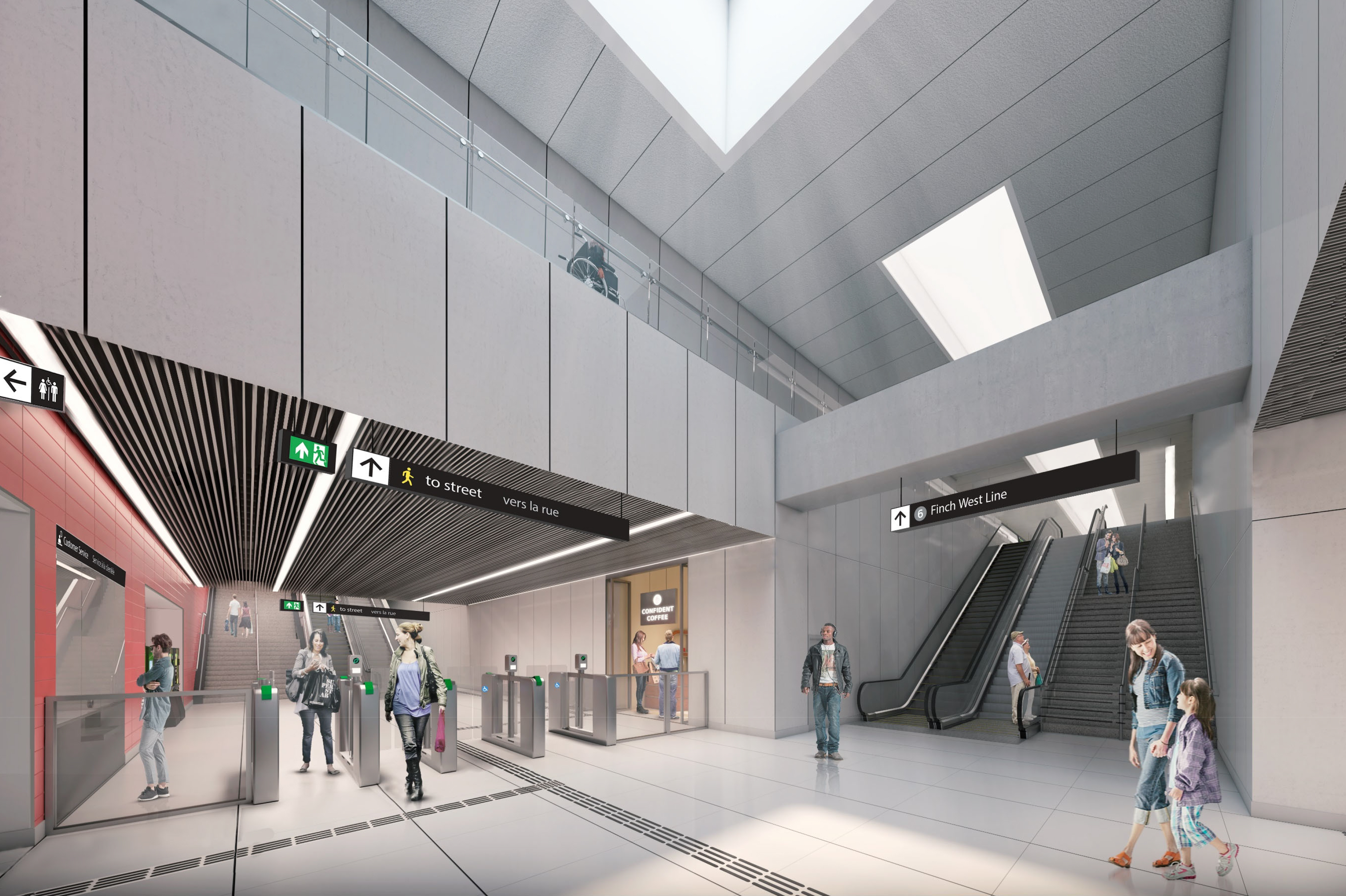 Toronto's Finch West Station, low concourse