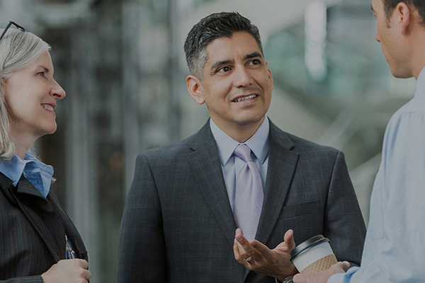 Business people talking